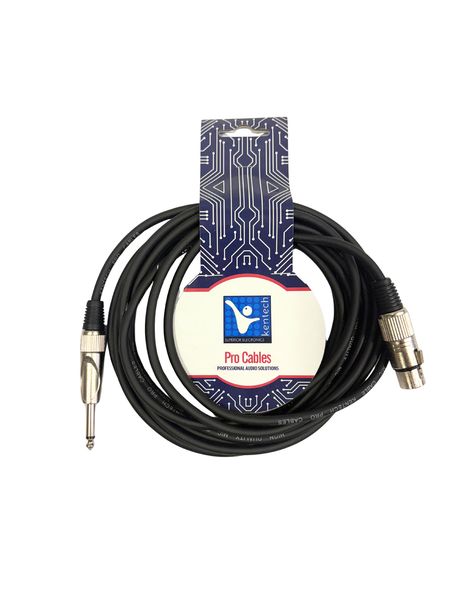 Kentech mic091-5M Microphone Cable XLR Female - 6.35mm Mono Jack 5m