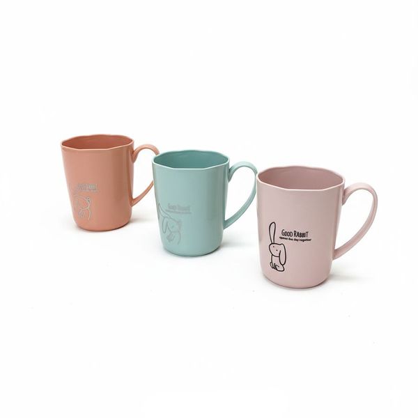 Coffee Cups With Rabbit Design 3-Pack (Mixed Colors)