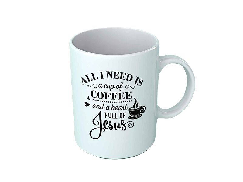 Novelty Mug - All I Need Is Coffee And A Heart Full Of Jesus