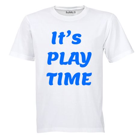 It's Play Time - Blue - Kids T-Shirt - White