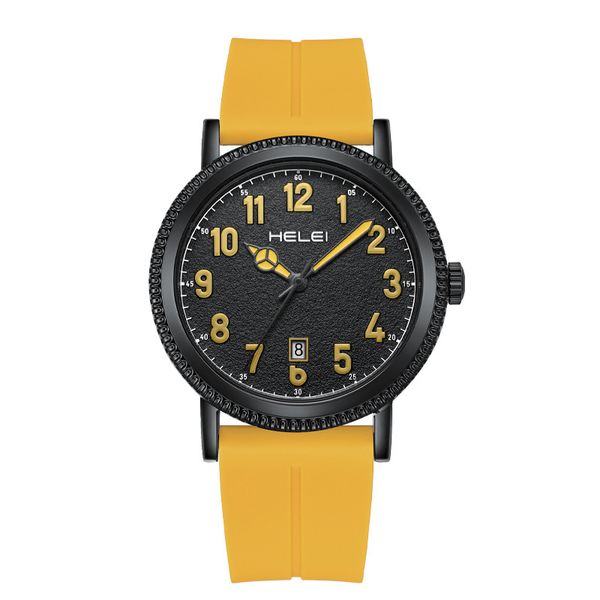 HELEI Foreign Trade Hot Sports Men's Quartz Silicone Watch Night Light Watc