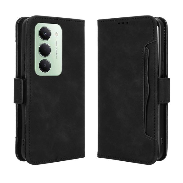Multi Card Groove Leather Cover Compatible with Redmi Note 12 Pro Plus 5G