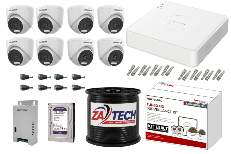 Hikvision 8CH Dome CCTV Kit with 1 TB HDD &amp; Zatech RG59 Cable