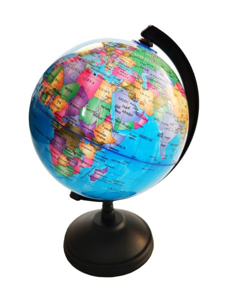 Political Globe with Stand - World Map