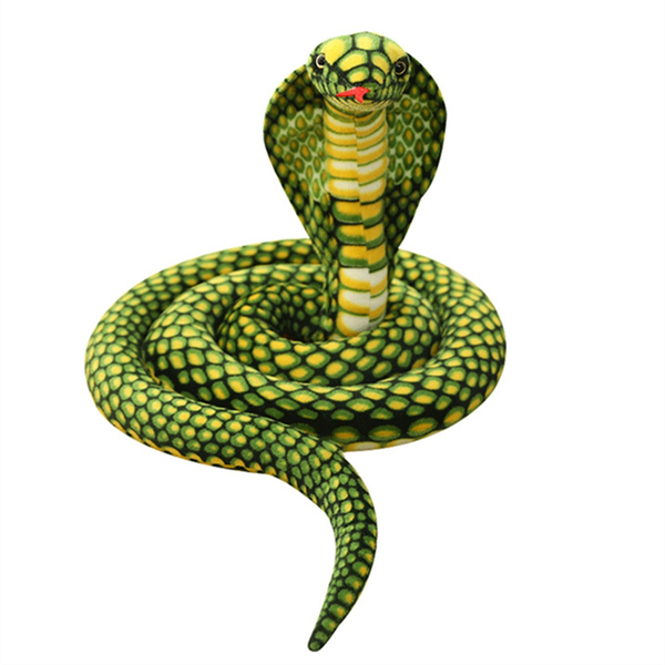 Stuffed Python Cobra Doll Prank Prop Party Decoration Gift Yellow