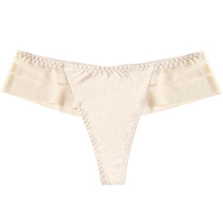  Women Panties High Waist Perspective Ice Silk Brief Seamless  Ladies Underwear Female Underpants Large Size M-3XL (Color : Beige, Size :  1PC_S) : Clothing, Shoes & Jewelry