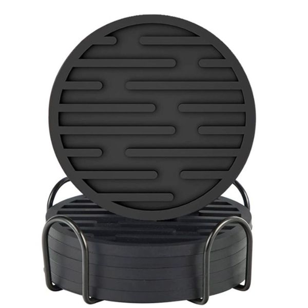 6 Piece Wavy Coasters Drinking Coasters Cup Mat Fits Any Size of Cup