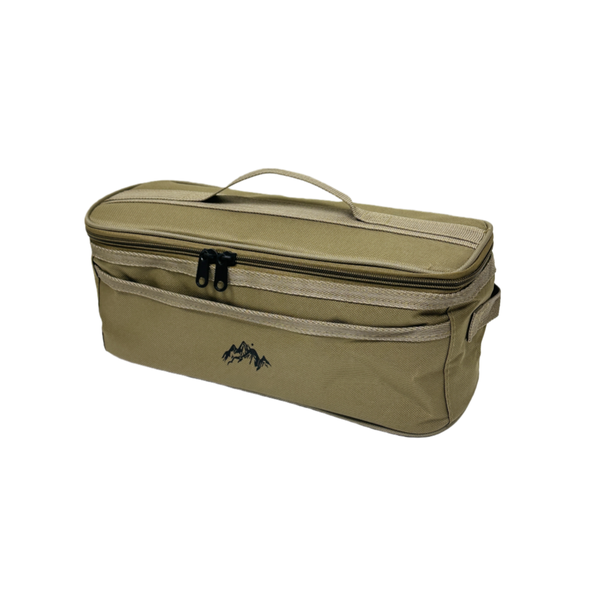 Camping Travel Cooking Utensils Organizer Travel Bag with Net Pockets