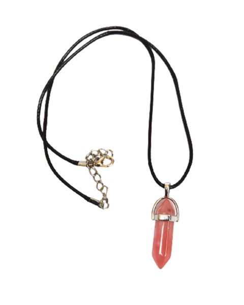 SKA Gemstones Necklaces - Cherry Quartz Stone Bullet