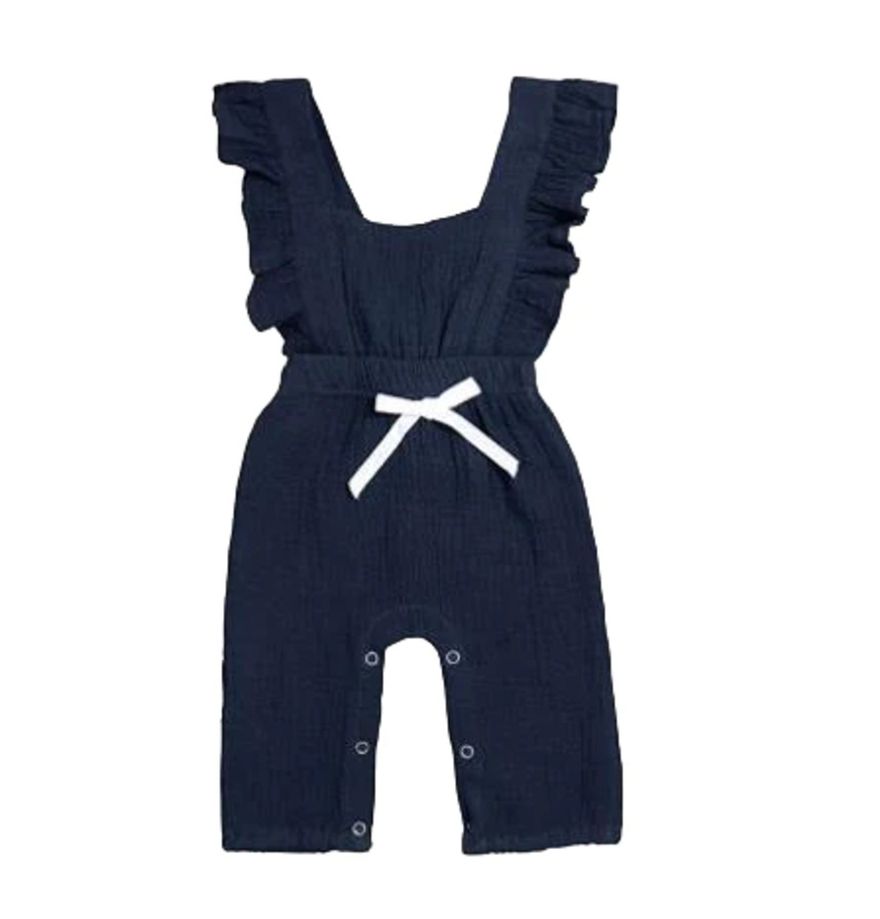 Charcoal Frilly Sleeveless 3/4 Jumpsuit | Shop Today. Get it Tomorrow ...