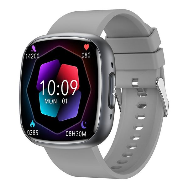 Gray Et593 1.75" Amoled Ecg Smartwatch Bt Call image