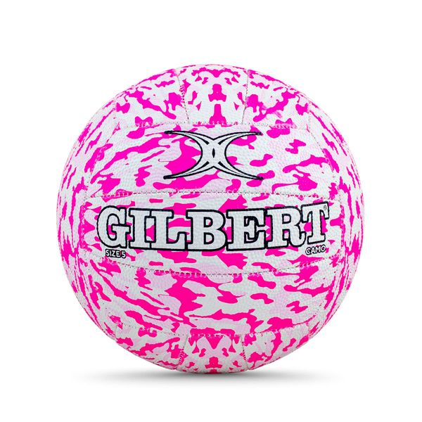 Gilbert Supporter Netball Ball Pink Camo Size 5