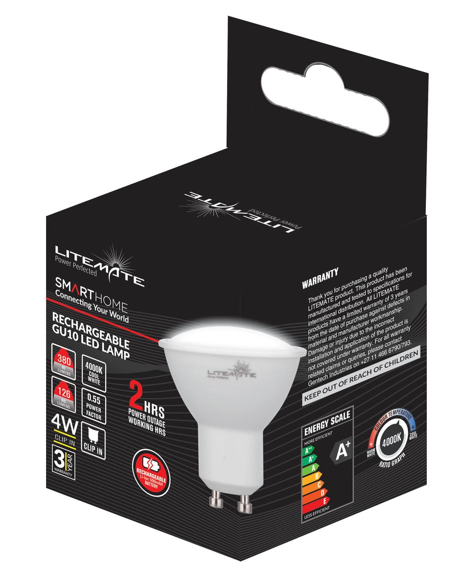 Litemate Loadshedding Rechargeable 4W GU10 LED Lamp Shop Today Get 
