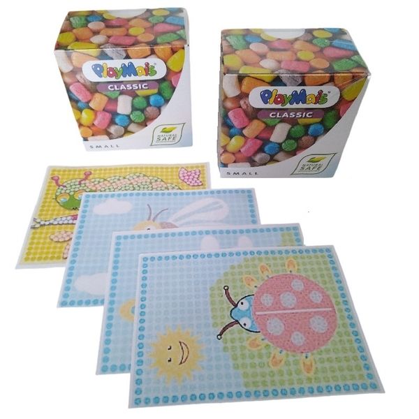 Paint By Number/Colour With Non-Toxic Moldable Puffs Craft Set - Garden