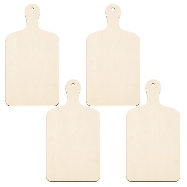 Craft Kitchen Wooden Cutting Board Tray with Handle Set of 4 (30cm)