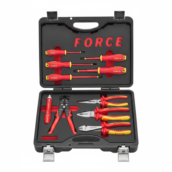 Force 10 Piece Insulated Tool Set for Electricians - VDE Pliers &amp;