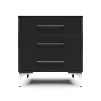 BAM! High Gloss 3 Drawer Bedside Table