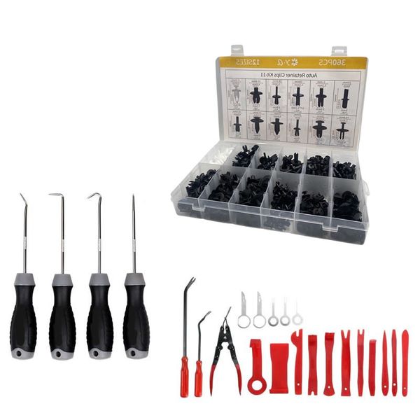 360Piece Retainer Clips, 4Piece Handy Hook Set &amp; 19pcs Panel Repair Kit