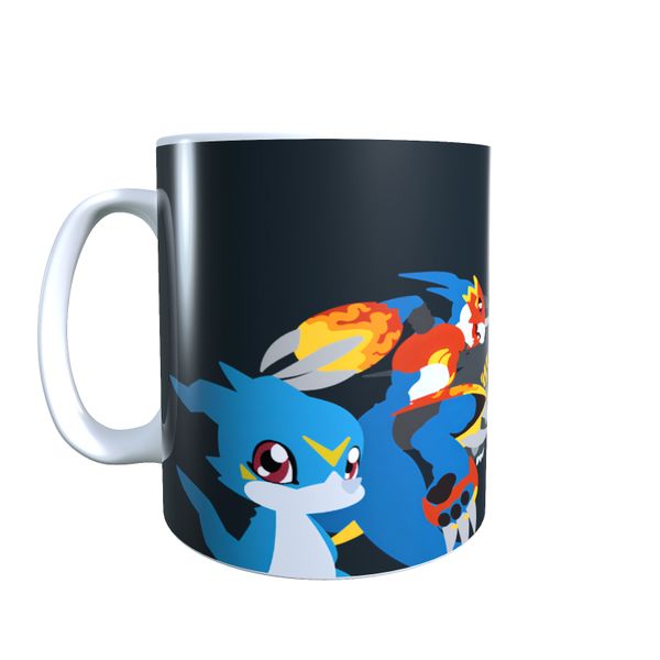 Veemon Evolutions - Digimon Themed Coffee Mug