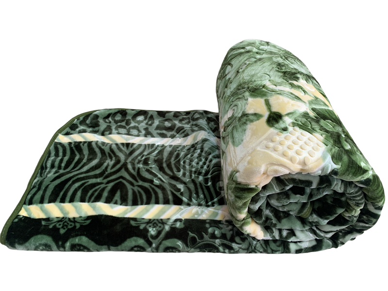 Azaz High Quality Reversible Blanket Green Garden 3kg