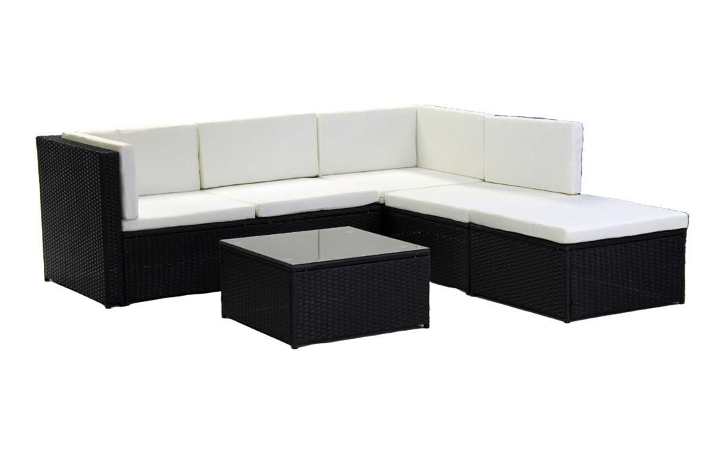 Outdoor Furniture - Rattan Marettimo 4 Puece - Marbled Black - Fine Living