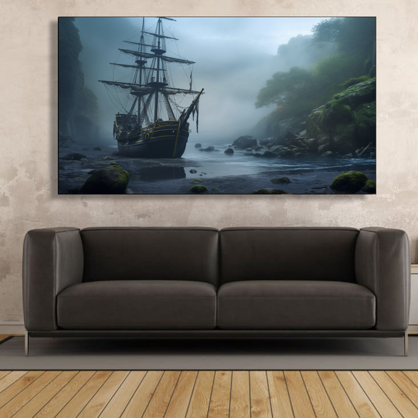 Canvas Wall Art -Ghoastly Ship Abstract - IM0103