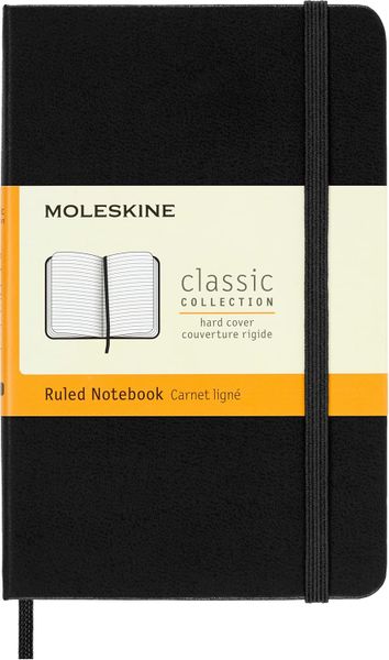 Moleskine Classic Black Pocket Ruled Notebook