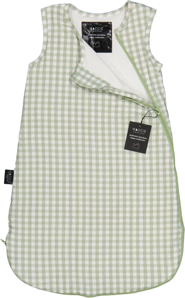 MACCIE Winter Bamboo Baby Sleepsack l Fern Green Gingham