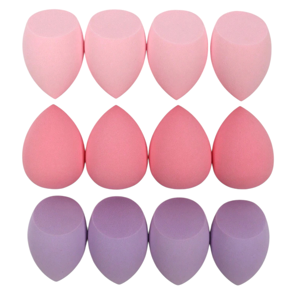12 Piece Soft Beauty Blender Set - Multi-Color