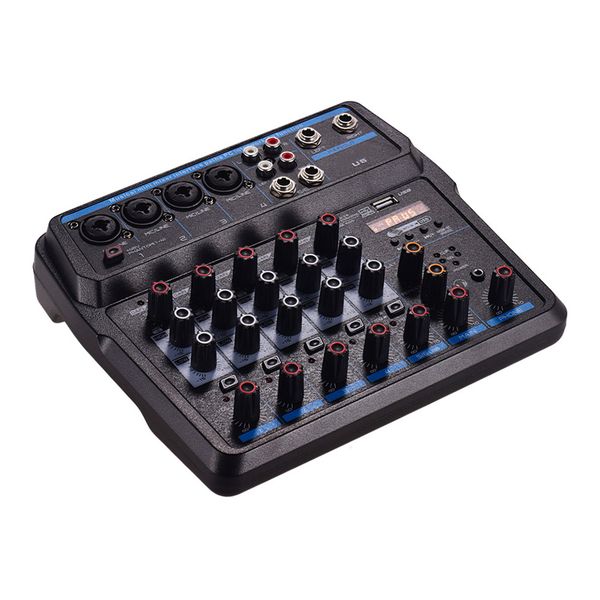 U6 6-Channel Mixer, USB/BT, +48V, EU Plug