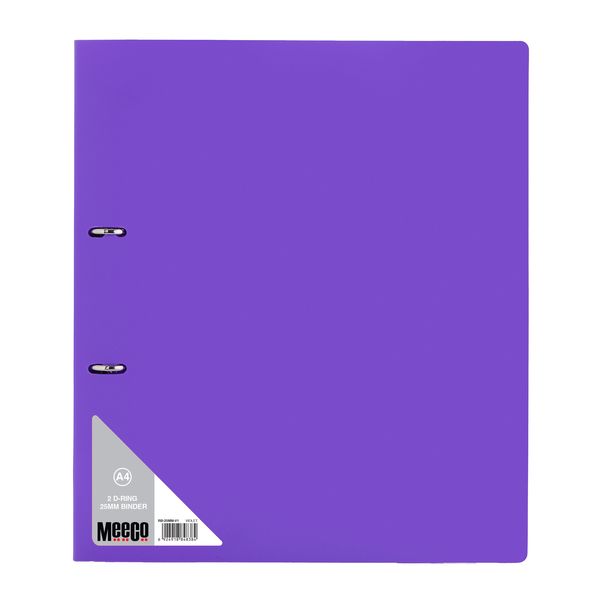 Meeco 2 D-Ring Binder A4 25mm Violet