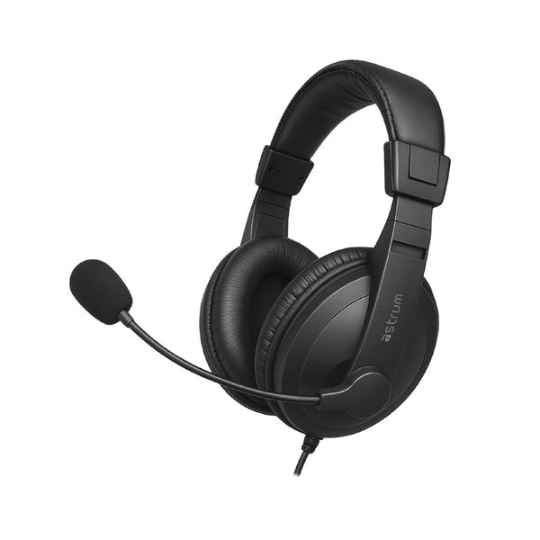 Astrum Over-Ear Wired Stereo Headset with Mic and 3.5mm Aux Jack - HS220