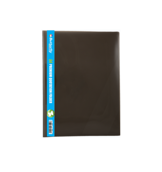 Butterfly Premium Quotation Pvc 400 - A4 - Black (Pack Of 5)