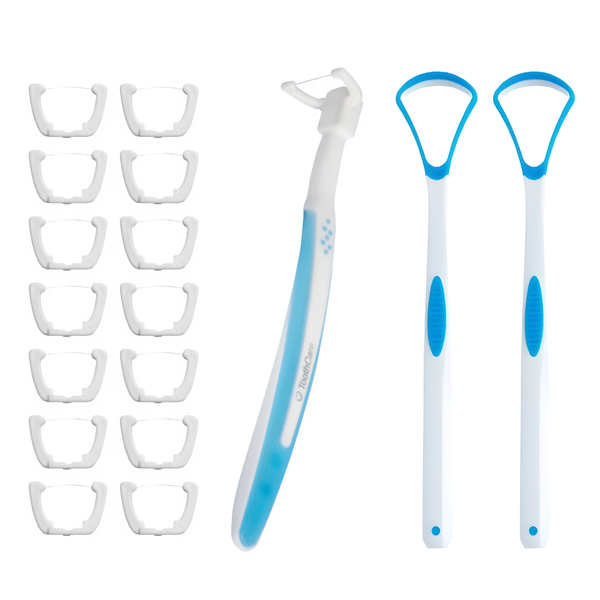 ToothCare - Floss Pro &amp; Tongue Scraper Cleaner (2 Pack)