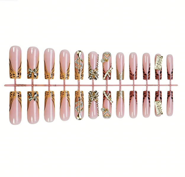 On Nails - Coffin - Golden Bling image