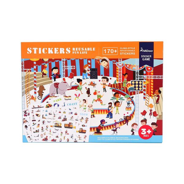 Mideer Reusable Stickers - Fun Life: 170 Pieces