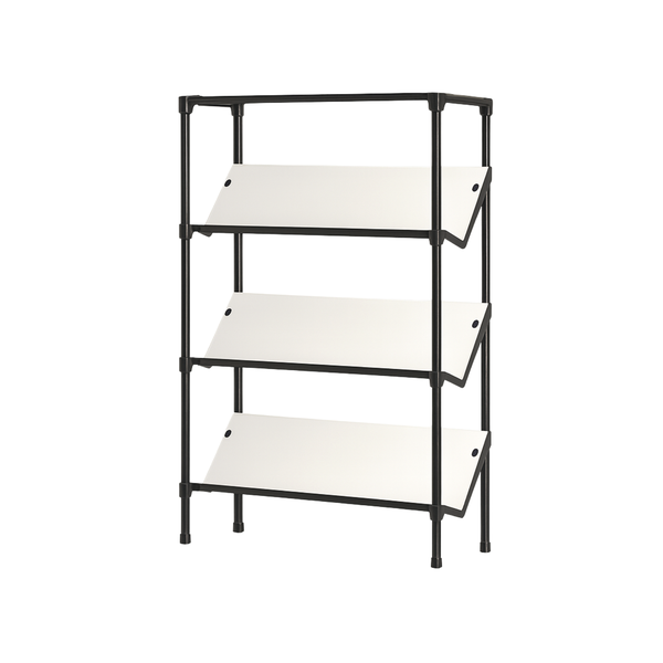 Multifunctional Shoe Storage Rack - 4 Tiers - Black/Transparent