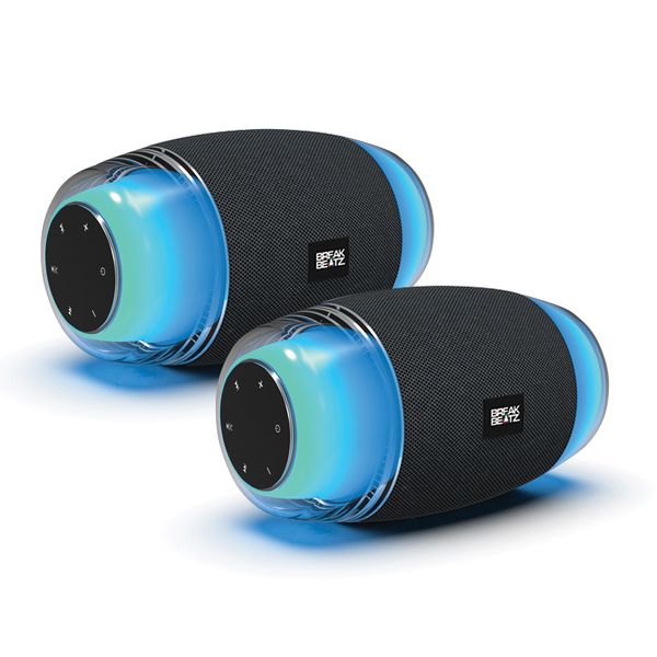 BreakBeatz Bluetooth Speaker RGB Lamp TWS 2-Pack