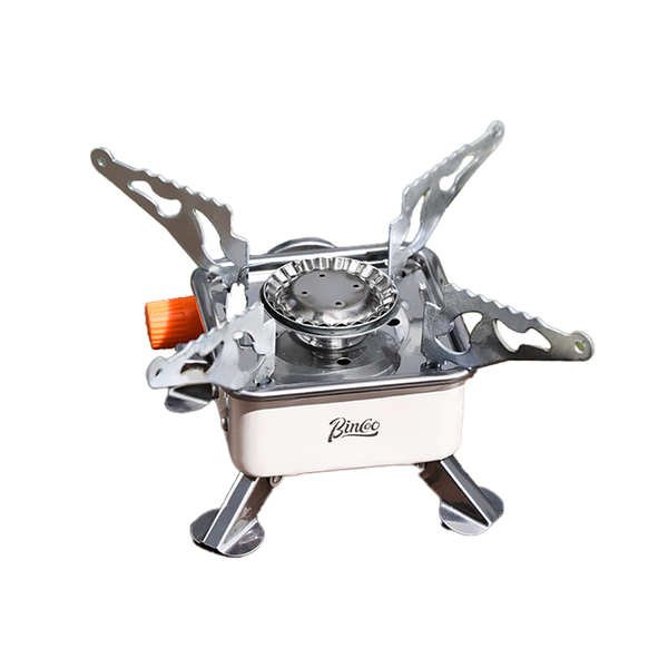 Bincoo Mini Portable Card Type Gas Stove For Camping Or Coffee Moka Pot