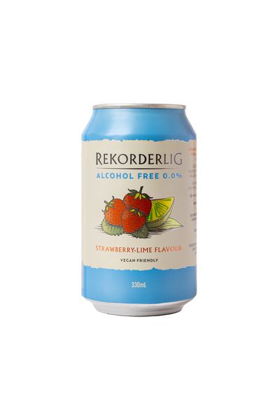 Rekorderlig Alcohol Free Strawberry-Lime flavour (24 x 330ml can)