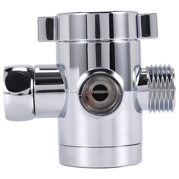 1/2 Inch 3 Way T-Adapter Bath Shower Head Arm Mounted Diverter Valve