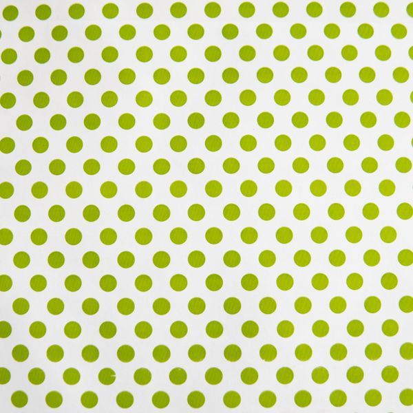 Lime Green Polka Dots on White Wrapping paper - 10m roll
