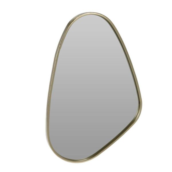 Organic Reflections - Abstract Mirror with Gold Metal Frame - 28x40cm