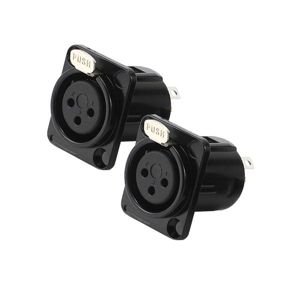 Tecnix black Female 3-Pin Chessy Mount Black Chassis - pair
