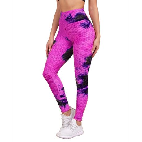 Tie Dye Anti Cellulite Honeycomb Scrunch Booty Yoga Pants Leggings - Grey, Shop Today. Get it Tomorrow!