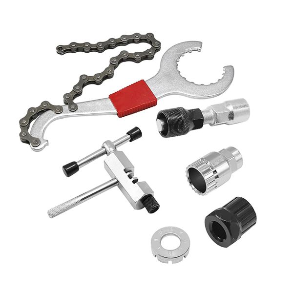 6Piece Bicycle Repair Tools Kit Bike Cassette Removal Sprocket Removal Tool