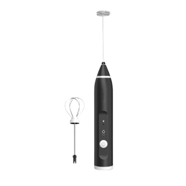 USB Rechargeable Electric Milk Frother With Double Whisk