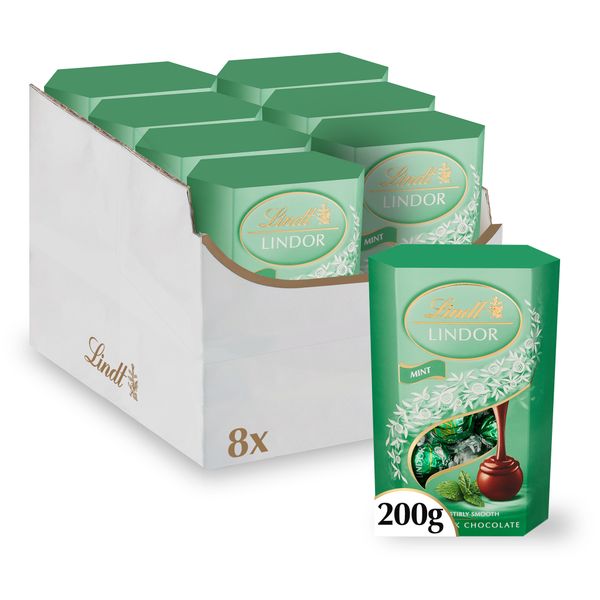 LINDOR Milk Mint Cornet - 8 x 200g
