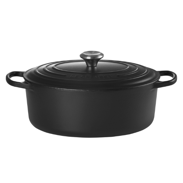 Le Creuset Signature Oval Cast Iron Casserole 40cm Matte Black