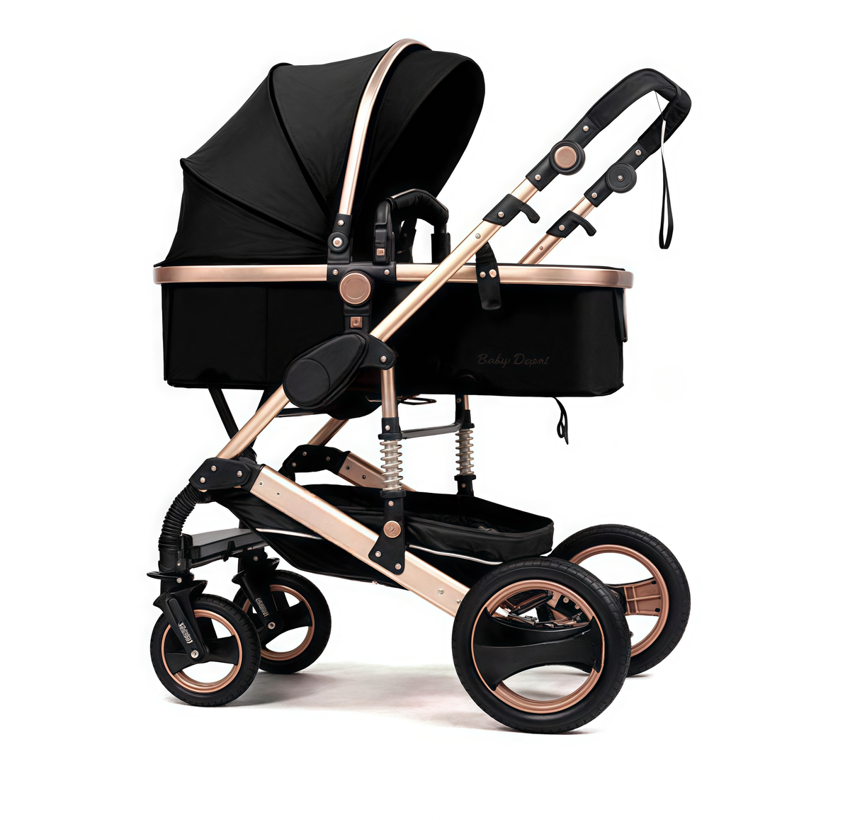 High Quality Stroller 2-in-1 Foldable Stroller - Black
